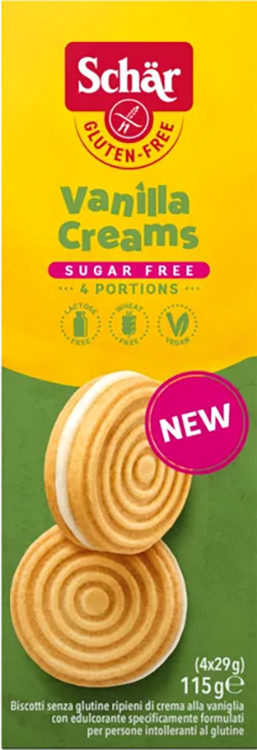 SCHAR SUGAR FREE VANILLA CREAMS 115 G - Farmacianuova.eu