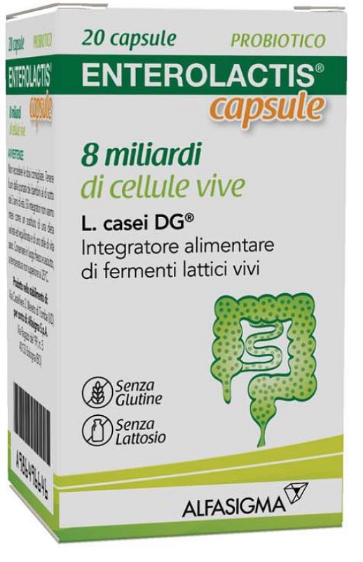 ENTEROLACTIS 20 CAPSULE 8 MILIARDI DI CELLULE VIVE - Farmacianuova.eu