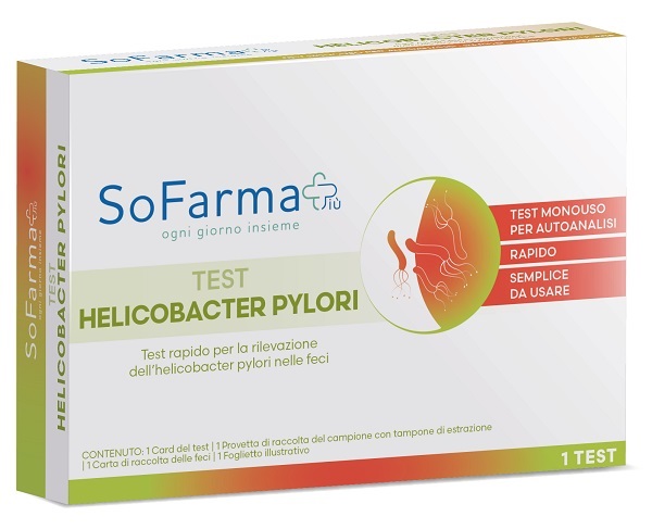 TEST AUTODIAGNOSTICO HELICOBACTER PYLORI SOFARMAPIU' - Farmacianuova.eu