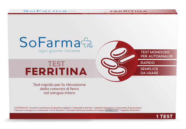 TEST AUTODIAGNOSTICO FERRITINA SOFARMAPIU' - Farmacianuova.eu