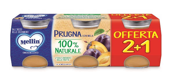 MELLIN OMOGENEIZZATO PRUGNA 3 PEZZI DA 100 G - Farmacianuova.eu