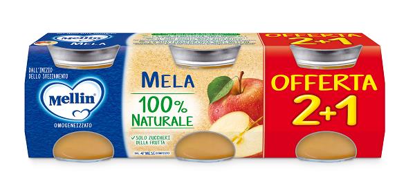 MELLIN OMOGENEIZZATO MELA 3PZ DA 100 G - Farmacianuova.eu