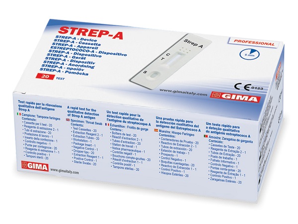 TEST STREP A PER LA RILEVAZIONE DELLO STREPTOCOCCO 20 PEZZI - Farmacianuova.eu