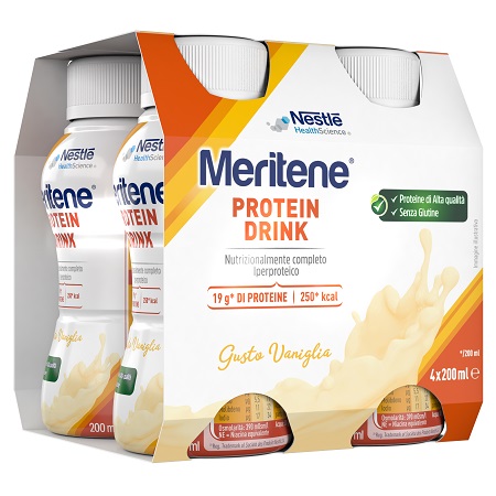 MERITENE DRINK VANIGLIA 4 PEZZI DA 200 ML - Farmacianuova.eu