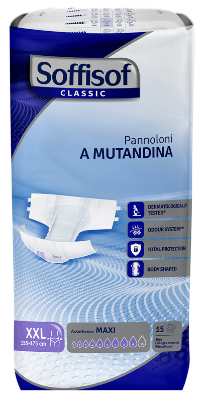 PANNOLINO MUTANDINA MAXI XXL CLASSIC SOFFISOF 15 PEZZI - Farmacianuova.eu