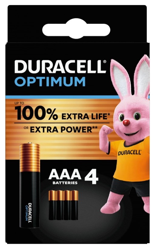 DURACELL OPTIMUM AAA B4 4 PILE BLISTER - Farmacianuova.eu