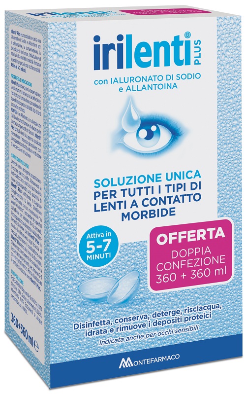 SOLUZIONE UNICA PER LENTI A CONTATTO IRILENTI 2 PEZZI DA 360 ML - Farmacianuova.eu