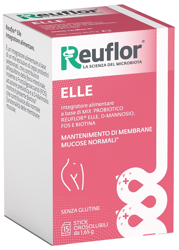 REUFLOR ELLE 15 STICK OROSOLUBILI DA 1,65 G SENZA GLUTINE - Farmacianuova.eu
