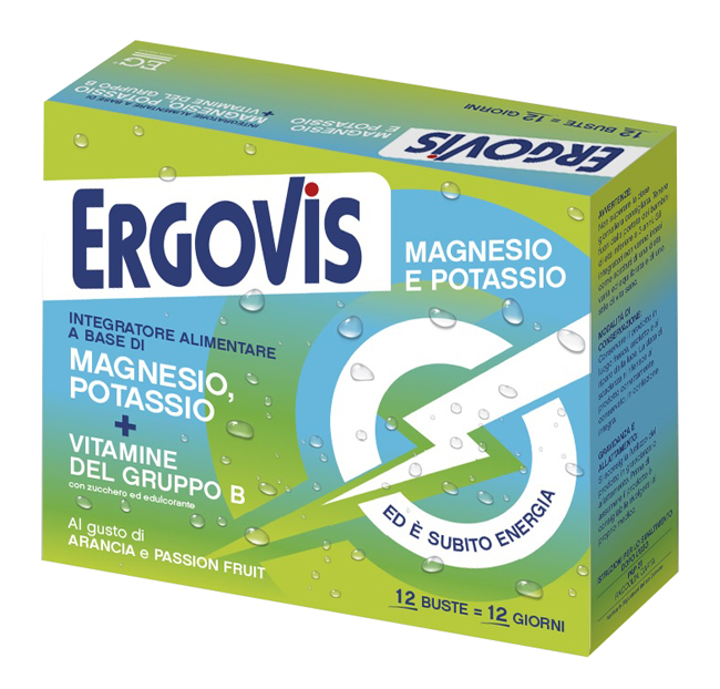 ERGOVIS MG+K VITAMINE B CON ZUCCHERO 12 BUSTINE - Farmacianuova.eu
