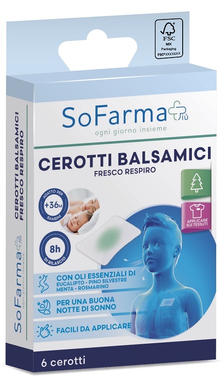 CEROTTO BALSAMICO FRESCO RESPIRO 6 PEZZI SOFARMAPIU' - Farmacianuova.eu