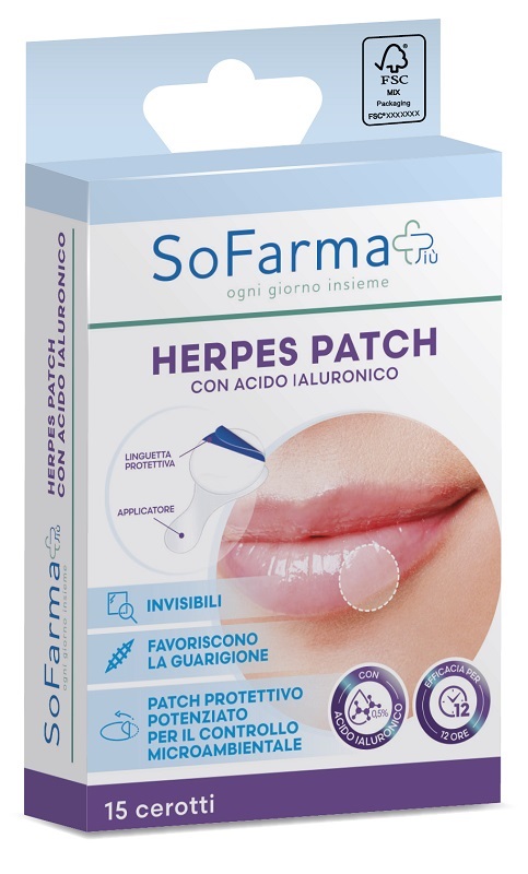 CEROTTO HERPES PATCH CON ACIDO IALURONICO 15 PEZZI SOFARMAPIU' - Farmacianuova.eu