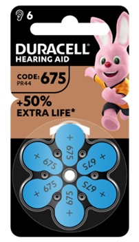 DURACELL EASY TAB 675 BLU BATTERIA PER APPARECCHIO ACUSTICO 6 PEZZI - Farmacianuova.eu