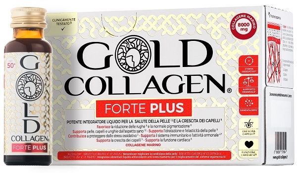 GOLD COLLAGEN FORTE PLUS 10 FLACONCINI DA 50 ML 8G COLLAGENE - Farmacianuova.eu