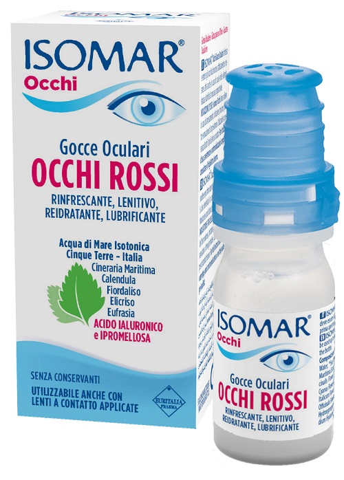 ISOMAR OCCHI ROSSI GOCCE OCULARI ACIDO IALURONICO 0,20% 10 ML - Farmacianuova.eu