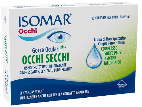 ISOMAR OCCHI SECCHI PLUS GOCCE OCULARI ACIDO IALURONICO 0,25% 15 FLACONCINI - Farmacianuova.eu