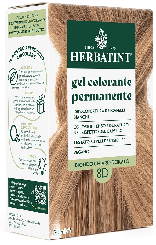 HERBATINT 8D BIONDO CHIARO DORATO 170 ML - Farmacianuova.eu
