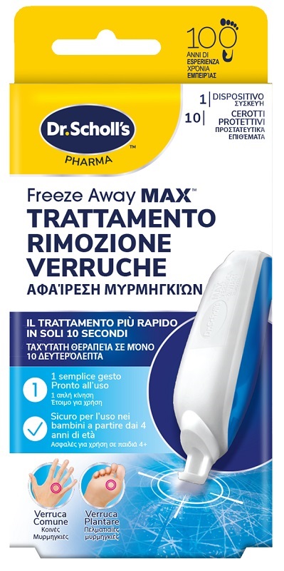 TRATTAMENTO RIMOZIONE VERRUCHE SCHOLL FREEZE AWAY MAX - Farmacianuova.eu