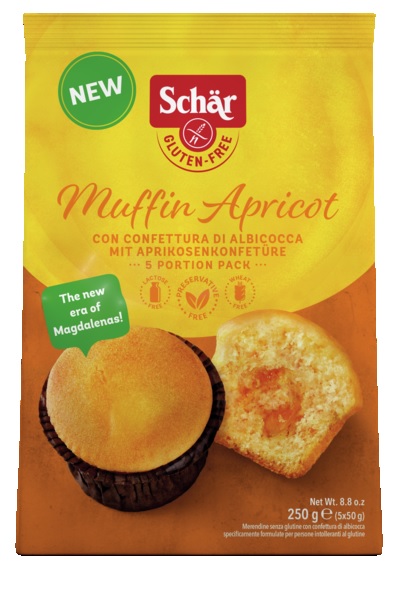 SCHAR MUFFIN APRICOT 5 PEZZI DA 50 G - Farmacianuova.eu