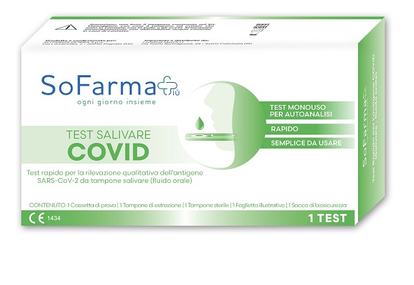 TEST ANTIGENICO RAPIDO COVID-19 SALIVARE AUTODIAGNOSTICO DETERMINAZIONE QUALITATIVA ANTIGENI SARS-COV-2 IN CAMPIONI SALIVARI MEDIANTE IMMUNOCROMATOGRAFIA SOFARMAPIU' - Farmacianuova.eu