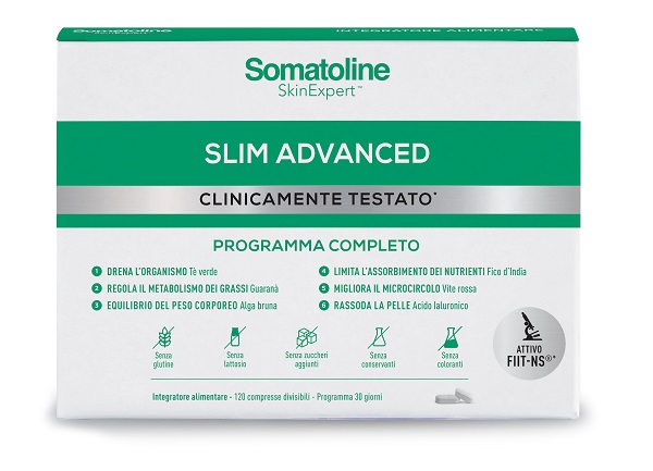 SOMATOLINE SLIM ADVANCED 120 COMPRESSE SENZA GLUTINE SENZA LATTOSIO - Farmacianuova.eu