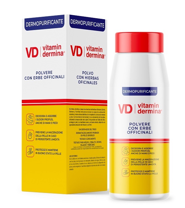 VITAMINDERMINA POLVERE ERBE OFFICINALI DERMOPURIFICANTE 100 G - Farmacianuova.eu